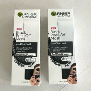 Garnier SkinActive Black‎ Peel-Off Beauty Mask with Charcoal, 1.7 floz /2 Bundle